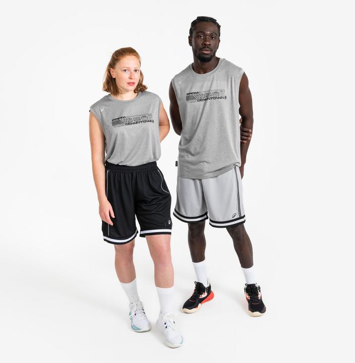 Actual product image Kipsta Damen/Herren Basketball Trikot ärmellos - Fast 500 grau (XL)