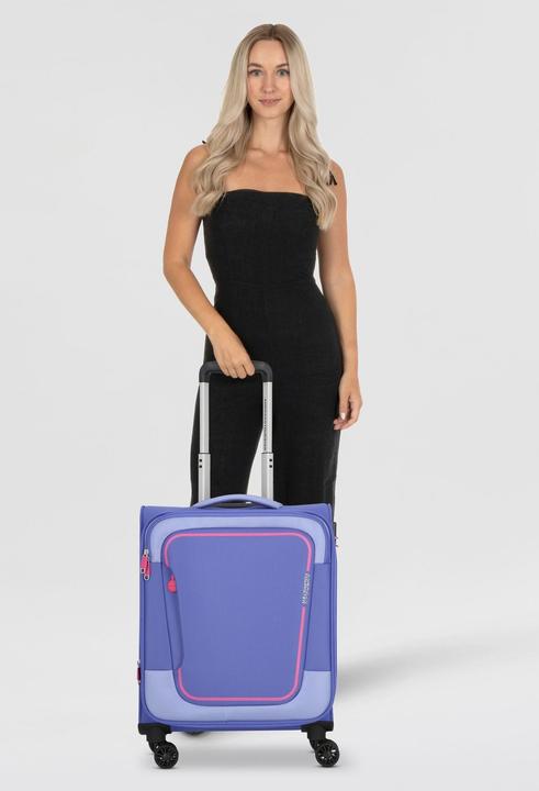 Actual product image American Crew Pulsonic 4-wheel cabin trolley 55 cm with stretch fold (35 l, Hand luggage (up to 50 litres))