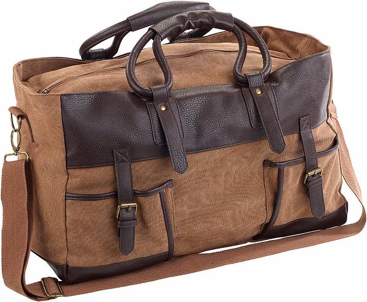 Immagine prodotto Xcase Borsa da viaggio in tela con 2 tasche esterne e tracolla (30 l)