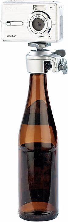 Produktbild Somikon Flaschenkopf- und Fenster-Klemmstativ "Bottle Pod"