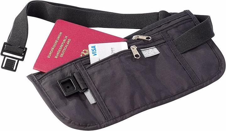 Produktbild Semptec 2-mal: Enganliegende Urlaubs- & Reise-Bauchtasche mit RFID-Blocker