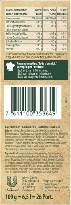 Valori nutrizionali e ingredienti Knorr DADI ST 20ST
