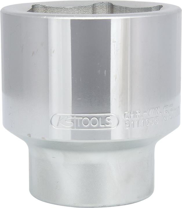Actual product image KS Tools 1" hexagon socket short (55 mm)