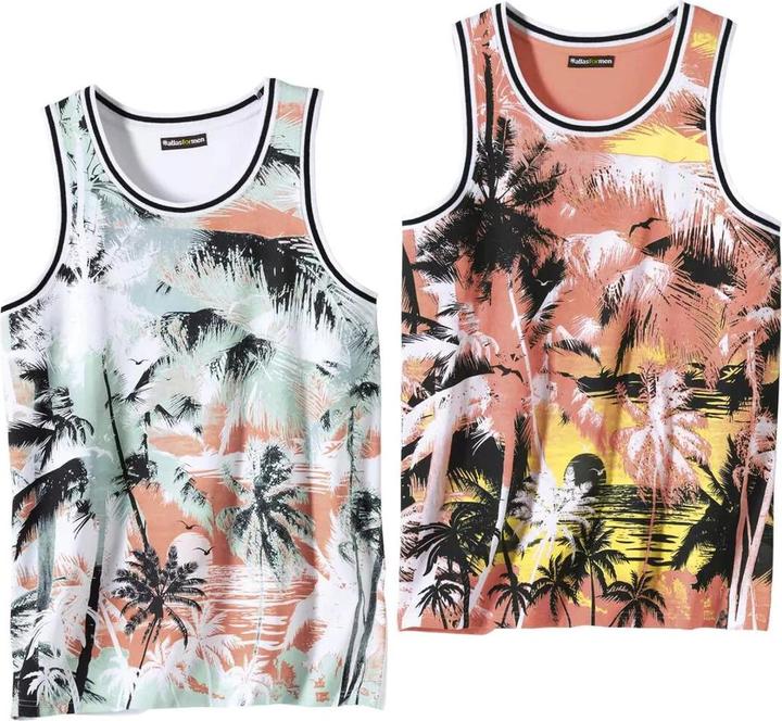 Atlas For Men 2erPack Tanktops Palmen (XL)