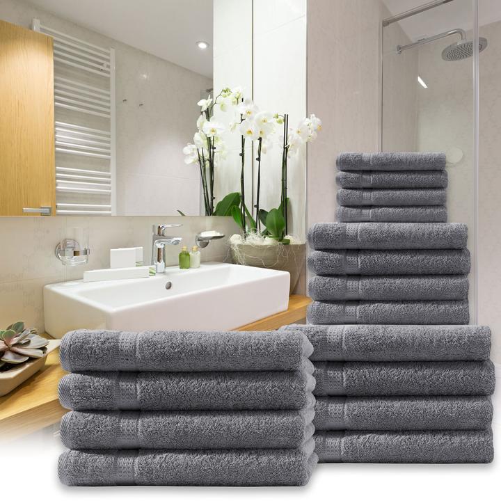 Image du produit Casativo Set de serviettes 12 pièces (100 x 50 cm, 50 x 30 cm, 140 x 70 cm)
