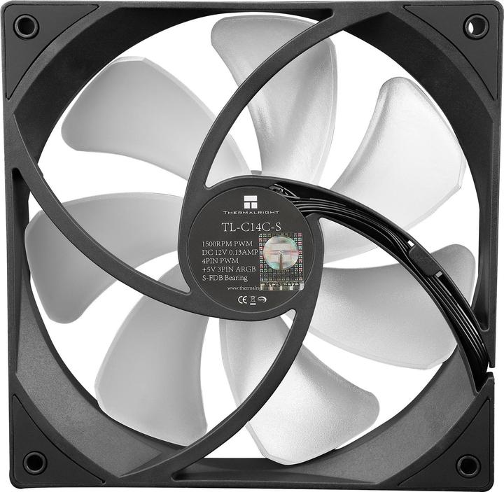 Productafbeelding Thermalright TL-C14C-S computerkoelsysteem computerkastventilator zwart 1 pc(s) (140 mm, 1 x)