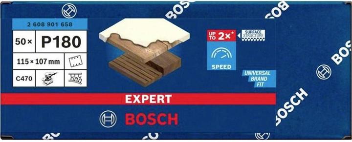 Actual product image Bosch Professional Zubehör Accessories 2608901658 Sanding paper for orbital sander 180 grain ( (G180)