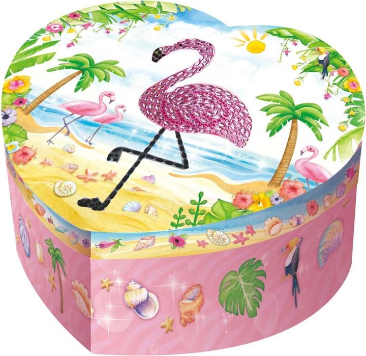 Actual product image Pulio Pecoware Heart Shaped Music Box - Flamingo