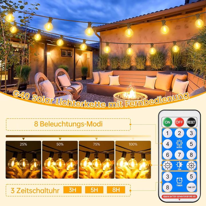 Produktbild Lumina Swiss Solar LED Lichterkette ProControl (30 m)