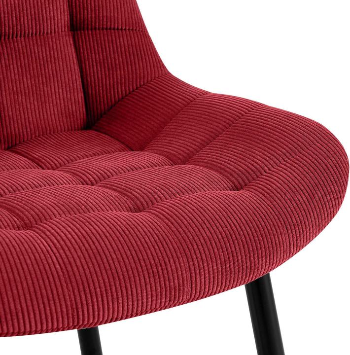 Actual product image CLP Sardna dining chair upholstered in corduroy with backrest