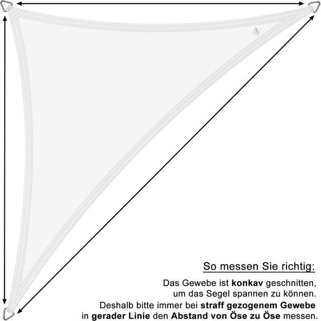 Produktbild Swisshandel24 Sonnensegel wasserdicht Dreieck 5x5x5m, creme (5 x 5 x 5 m)