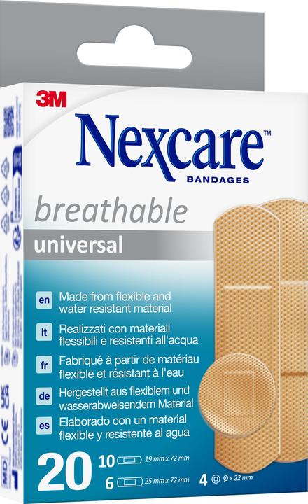 Produktbild Nexcare Breathable Universal Pflaster (20 x)