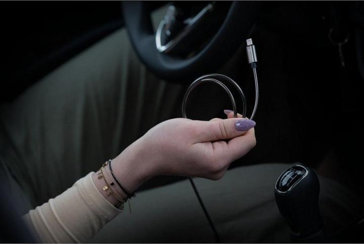 Actual product image Forcell Cable F-ENERGY Metal C238 cable Type C to Lightning PD 3A 27W 1 m silver (1 m, USB 3.0, 27 W)