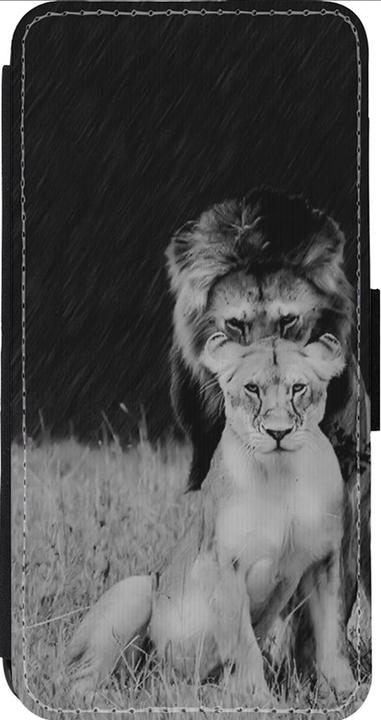 Actual product image PhoneLook Coque Wallet noir Angry lions (Apple iPhone 13 Pro Max)