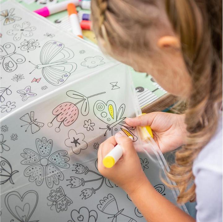 Produktbild Esschert Design Regenschirm Blumen Grün/Weiss