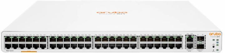 Actual product image HPE E Aruba Instant On 1960 Switch 2 XGT, 2 SFP+ Ports, 1U, Layer 2+, Plug and Play, True Stacki (48 Ports)