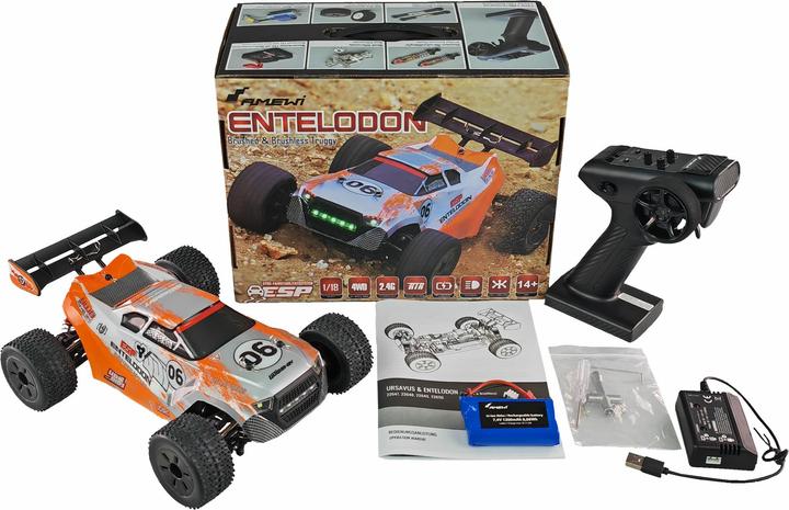 Image du produit Amewi Entelodon Pro Truggy brushless 4WD 1:18 RTR (RTR Prêt à fonctionner)