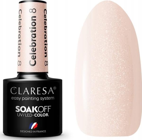 Claresa Soak Off Uv/Led Celebration Gel Polish 08 5G (Beige, UV-Gel Lack)