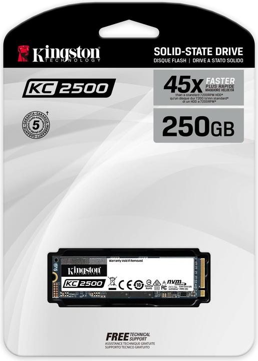 Produktbild Kingston KC2500 NVMe (250 GB, M.2 2280)