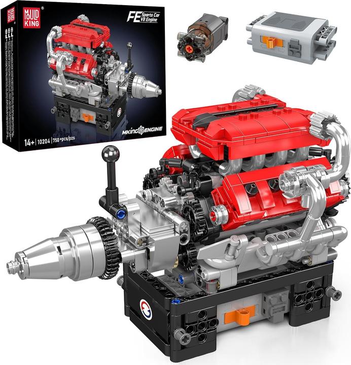 Produktbild Mould King FE Sports Car V8-Zylinder Motor