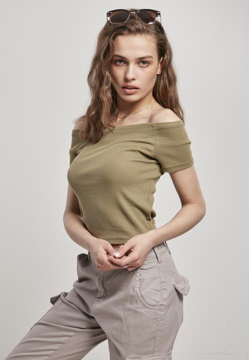 Actual product image Urban Classics Ladies Off Shoulder Rib Tee (3XL)