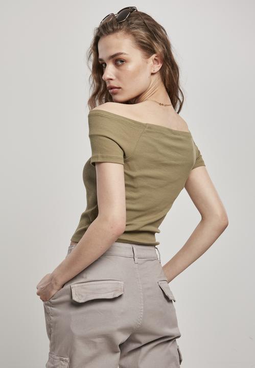 Actual product image Urban Classics Ladies Off Shoulder Rib Tee (3XL)