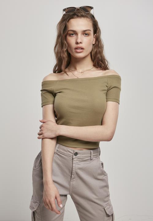 Actual product image Urban Classics Ladies Off Shoulder Rib Tee (3XL)