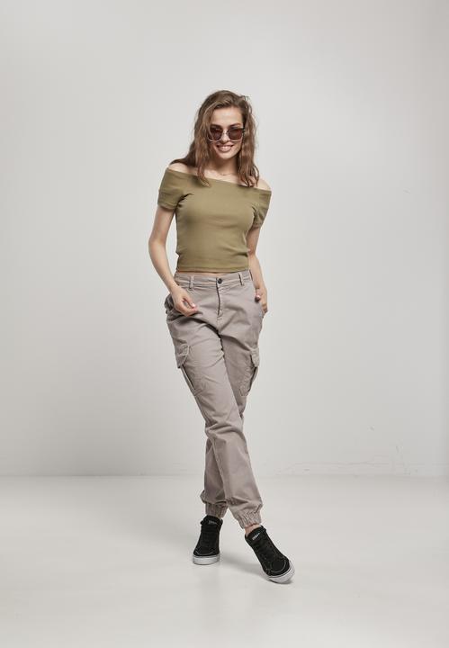 Actual product image Urban Classics Ladies Off Shoulder Rib Tee (3XL)