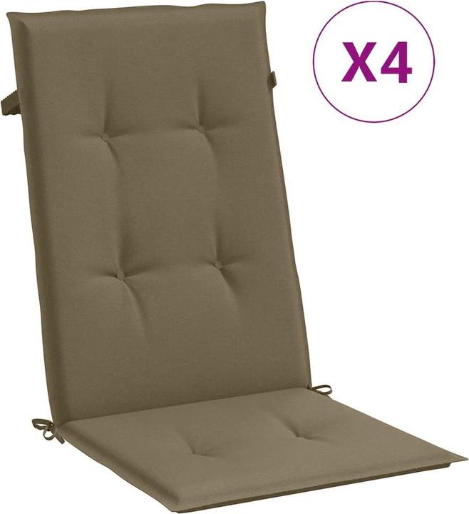 Produktbild VidaXL Hochlehner-Auflagen 4 Stk. Stoff (120 x 50 x 4 cm)