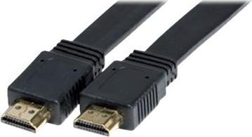 Produktbild Tecline High Speed HDMI Flachkabel, vergoldet, HDMI St. A / St. A, schwarz, 1,5 m flaches HDMI Kabel zur dis (1.50 m, HDMI)