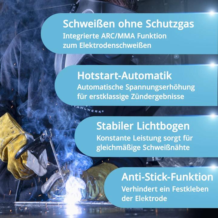Produktbild Stahlwerk Schweissgerät FLUX 160 ST Digital mit 160 A Vollausstattung
