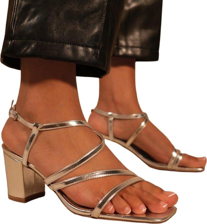 Actual product image Where's That From Womens/Ladies Sidra Crossover Strap Mid High Block Sandals (37)