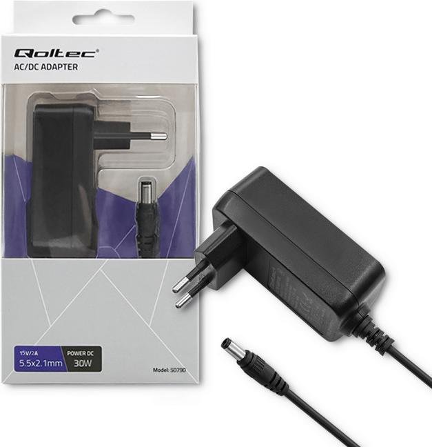 Actual product image Qoltec 50790 power adapter/inverter Indoor Black