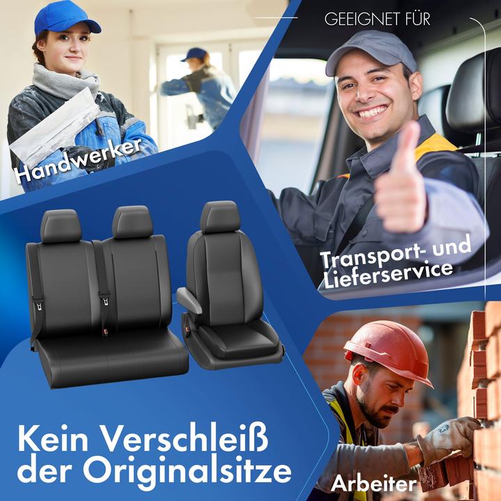 Produktbild Walser Sitzbezüge für Renault Kangoo Typ W vorne zwei Einzelsitze aus Kunstleder BJ 2008 - heute