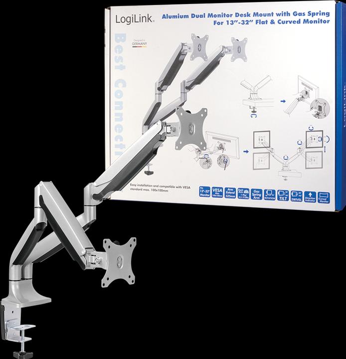 Produktbild LogiLink Monitor Schreibtischhalterung (Tisch, 32")