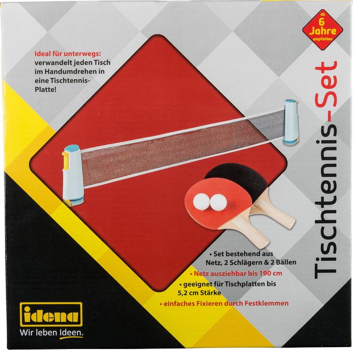 Image du produit Idena Set de ping-pong Filet,2 raquettes,2 balles