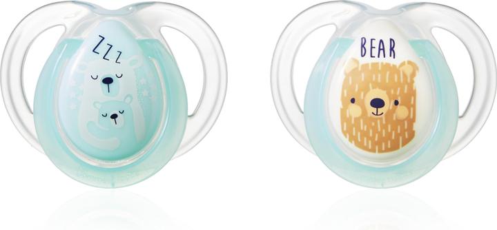 Actual product image Tommee Tippee silicone soother NIGHT STYLE, 0-6 months, 2 pcs, 43336103 (2 x, up to 6 M.)