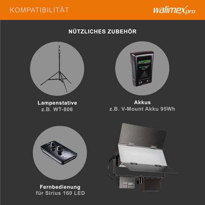 Image du produit Walimex pro par LED Sirius 160 Bi Color (éclairage de studio)