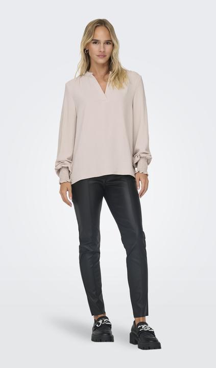Produktbild Only Normal geschnitten Rundhals Gesmokte Ärmelbündchen Voluminöser Armschnitt Top Top (XS)