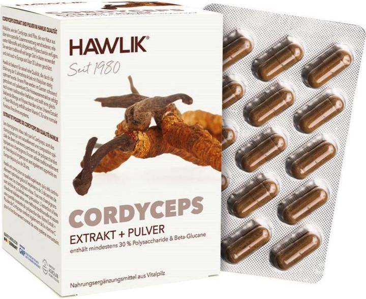 Actual product image Hawlik Cordyceps extract + powder capsule (120 Piece, Capsules, 109 g)