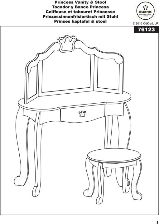 Actual product image KidKraft Princess dressing table (Children sofa)