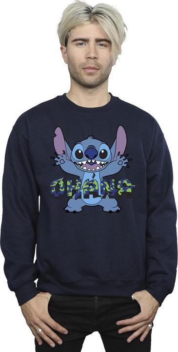 Immagine prodotto Disney Lilo And Stitch Ohana Blue Glitch Felpa Uomo (S)