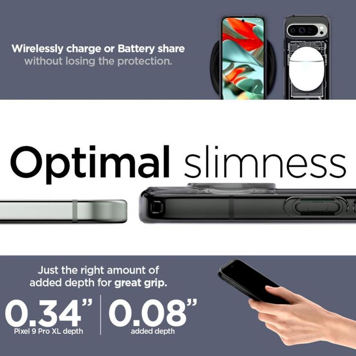 Actual product image Spigen Ultra Hybrid Zero One TPU Back Cover Transparent Google Pixel 9 Pro XL (Google Pixel 9 Pro XL)