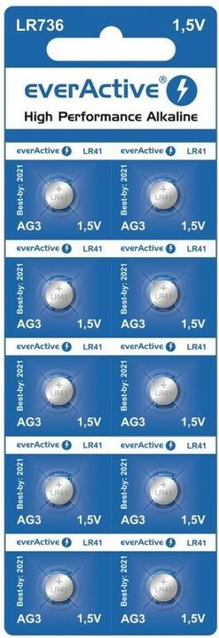Everactive Alcaline haute performance (10 pcs, LR41, 40 mAh)
