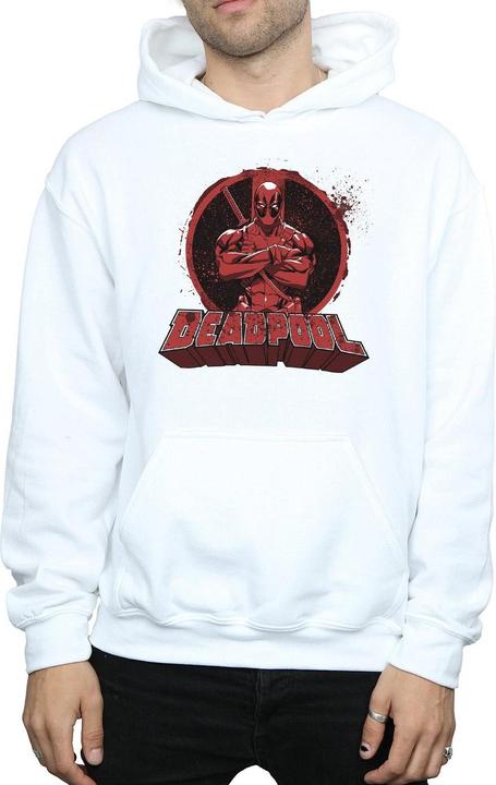 Immagine prodotto Deadpool Crossed Arms Logo Felpa con Cappuccio Uomo (XL)