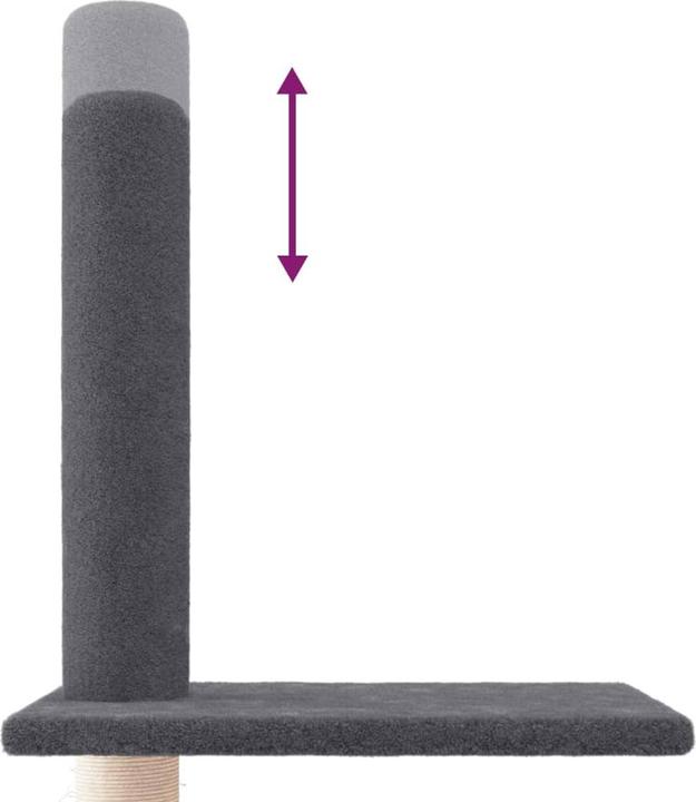 Produktbild VidaXL Kratzbaum Deckenhoch Dunkelgrau 250,5-276,5cm Katzenbaum Kletterbaum (276.50 cm, Dunkelgrau)