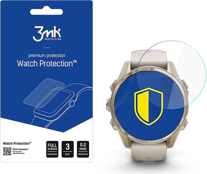 Actual product image 3MK FlexibleGlass Watch Garmin Fenix 8 Amoled 43mm Szkło Hybrydowe