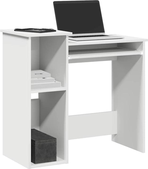Produktbild VidaXL Schreibtisch mit Regalen Weiss 84x40x78 cm Holzwerkstoff Bürotisch Tisch