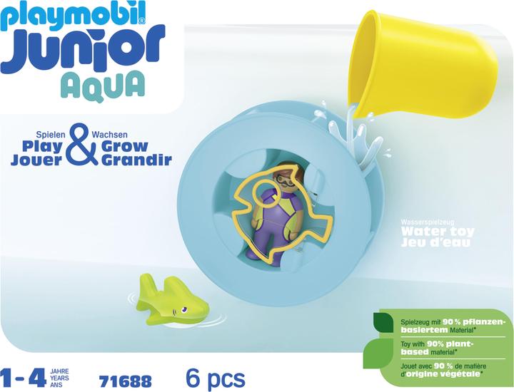Image du produit Playmobil Roue à tourbillons d'eau avec bébé requin (71688, Playmobil Junior)