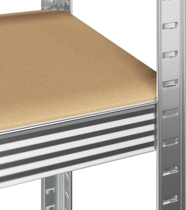 Produktbild VidaXL Regal-Set 5 Böden 3-tlg. Silbern Stahl & Holzwerkstoff Garagenregal
